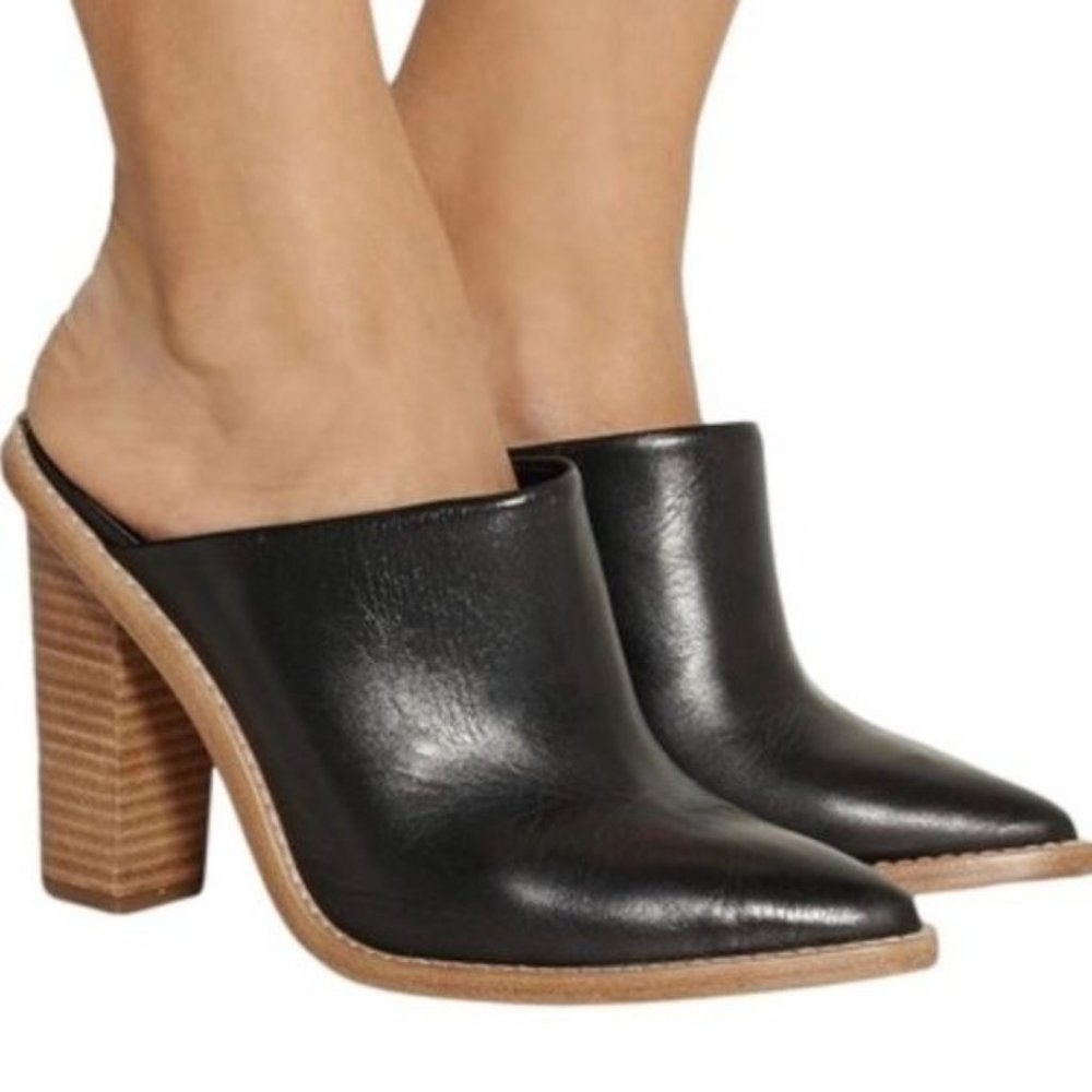 Revolve | Tibi ‘Windsor’ Black Pointed Toe Stacke… - image 1